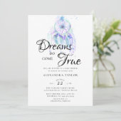 Dream Catcher Waterverf Blue Boy Baby shower Kaart (Staand voorkant)