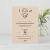 Dream Catcher Wedding Invitation Kaart (Staand voorkant)