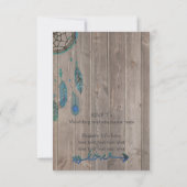 Dream Catcher Wedding Kaart (Achterkant)
