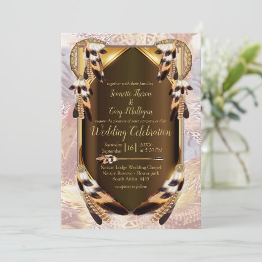 Dream Catcher Wedding Kaart (Staand voorkant)