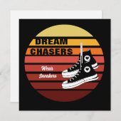 Dream Chasers Draag Sneakers Feestdagenkaart (Voorkant / Achterkant)