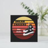 Dream Chasers Draag Sneakers Feestdagenkaart (Staand voorkant)