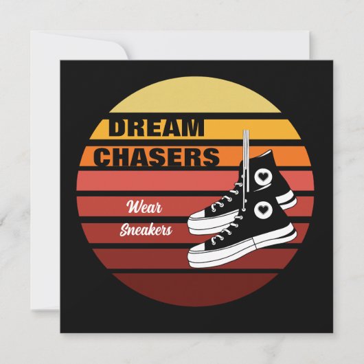 Dream Chasers Draag Sneakers Feestdagenkaart (Voorkant)
