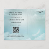 Dream Cloud Angel Wings QR Code Save the Date Aankondigingskaart (Achterkant)
