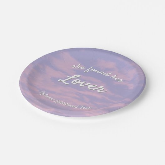 Dream Clouds houdt van Borden Papieren Bordje (Gekanteld)