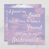 Dream Clouds Lover Bridesmaid Proposal Kaart (Voorkant / Achterkant)
