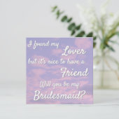 Dream Clouds Lover Bridesmaid Proposal Kaart (Staand voorkant)