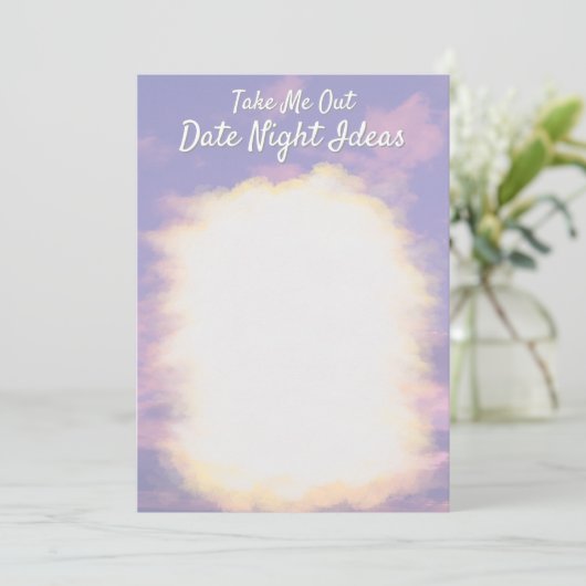 Dream Clouds Lover Kaarten - Date Night Ideeën (Staand voorkant)
