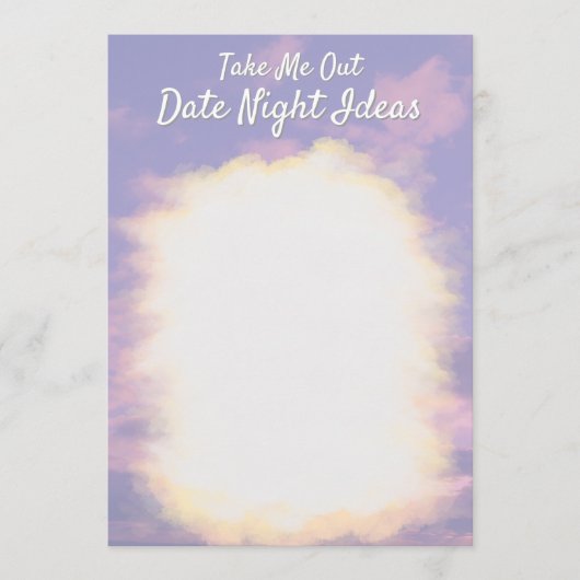Dream Clouds Lover Kaarten - Date Night Ideeën (Voorkant)