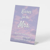 Dream Clouds Lover Kisses Sign Reclamebord Met Voetstuk (Voorkant)