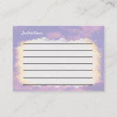 Dream Clouds Lover Recept Kaarten (Achterkant)