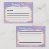 Dream Clouds Lover Recept Kaarten (Voorkant / Achterkant)