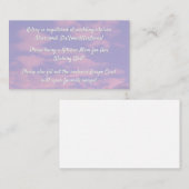 Dream Clouds Lover Vrijgezellenfeest Enclosure Kaa Informatiekaartje (Voorkant / Achterkant)