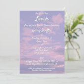 Dream Clouds Lover Vrijgezellenfeest Uitnodigen Kaart (Staand voorkant)