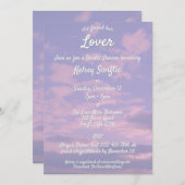 Dream Clouds Lover Vrijgezellenfeest Uitnodigen Kaart (Voorkant / Achterkant)