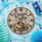 Dream Coffee Rustic Farmhouse Bar Kitchen Decor Papieren Bordje (Feest)