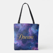 Dream - Colorful blue and purple Tote Bag (Achterkant)