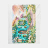 Dream Cottage in Bloomlight - 50x60 Gooi Deken (Voorkant)