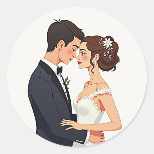 Dream Couple Wedding Sticker (Voorkant)