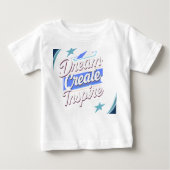 Dream Create Inspire – Motivational Typography T-S (Voorkant)