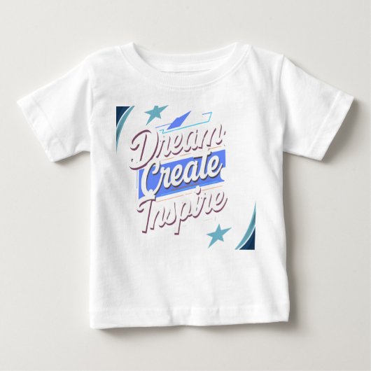 Dream Create Inspire – Motivational Typography T-S (Voorkant)