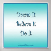 Dream dat het gelooft dat het het doet poster (Voorkant)