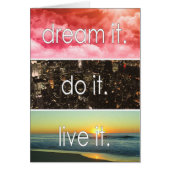 Dream dat het het Motivatie citaat van het Levende (Voorkant)