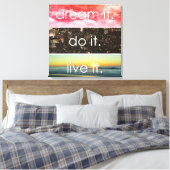 Dream dat het het Motivatie citaat van het Levende Canvas Afdruk (Insitu (Slaapkamer))