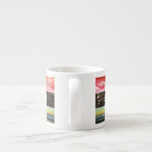 Dream dat het het Motivatie citaat van het Levende Espresso Kop (Achterkant)