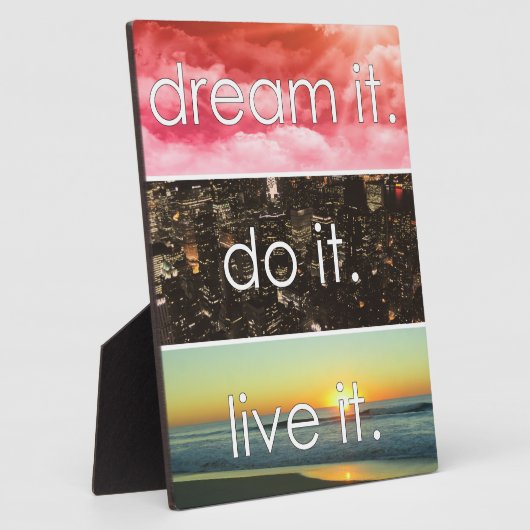 Dream dat het het Motivatie citaat van het Levende Fotoplaat (Zijkant)