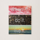 Dream dat het het Motivatie citaat van het Levende Legpuzzel (Verticaal)