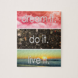 Dream dat het het Motivatie citaat van het Levende Legpuzzel