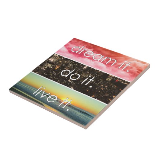 Dream dat het het Motivatie citaat van het Levende Tegeltje (Zijkant)