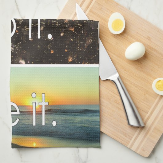 Dream dat het het Motivatie citaat van het Levende Theedoek (Quarter Fold)