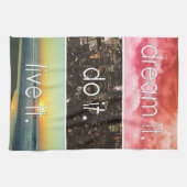 Dream dat het het Motivatie citaat van het Levende Theedoek (Horizontaal)