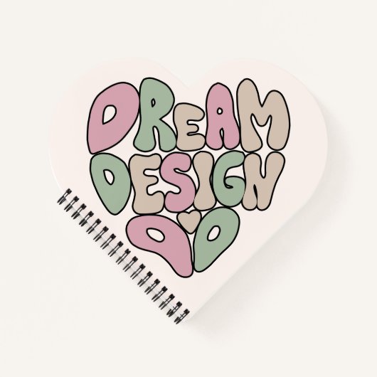 Dream Design Do Hand Lettering Typografie Notitieboek (Voorkant)