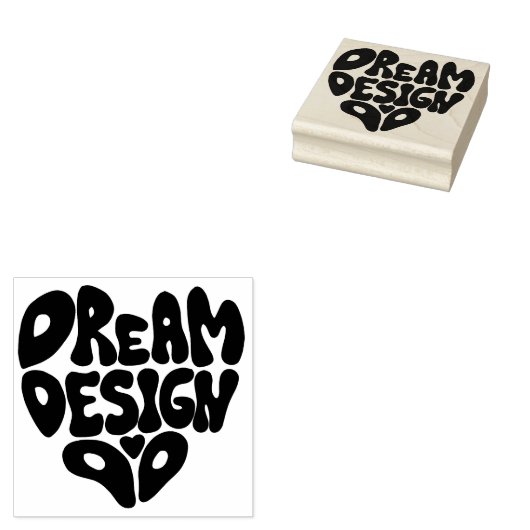 Dream Design Do Hand Lettering Typografie Rubberstempel (Gestempeld)