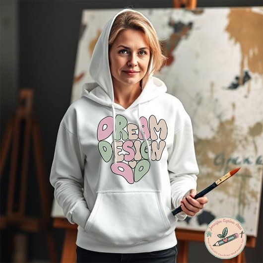 Dream Design Do Hand Lettering Typografie voor Art Hoodie