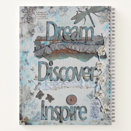 Dream, Discover, Inspire Quote Notitieboek (Achterkant)