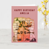 Dream door Fairy Tale Drager Girl Birthday Kaart (Gele Bloem)