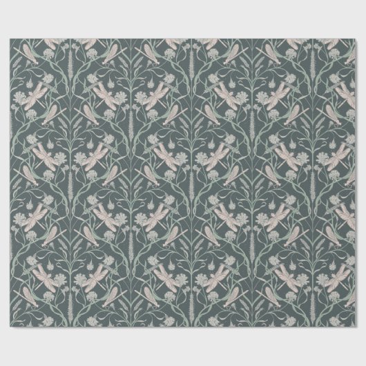 Dream Dragonfly Cornflower, Sterren, Chevron Cadeaupapier (Vlak)