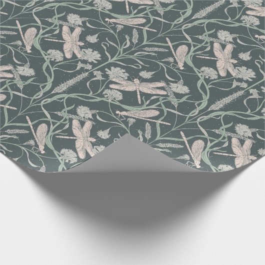 Dream Dragonfly Cornflower, Sterren, Chevron Cadeaupapier (Hoek)