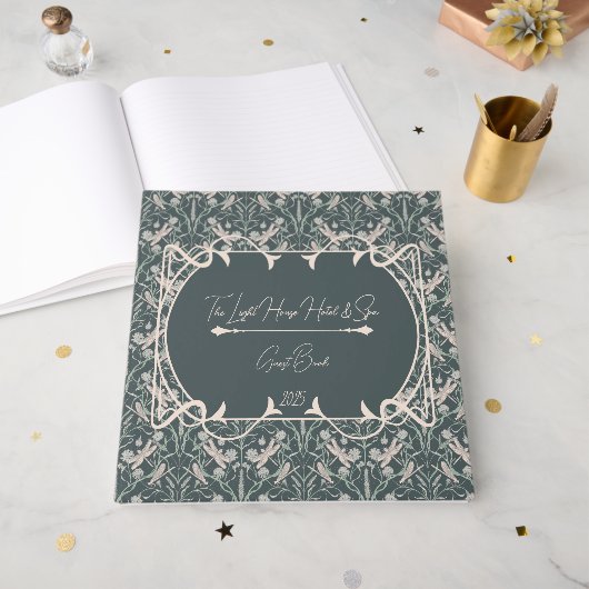 Dream Dragonfly Cornflower, Sterren, Chevron Gastenboek (Voorkant open)