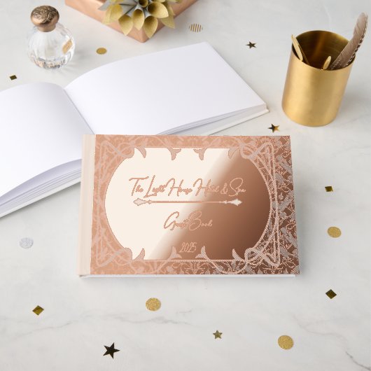 Dream Dragonfly Cornflower, Sterren, Chevron Gastenboek (Voorkant open)