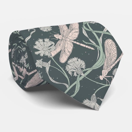 Dream Dragonfly Cornflower, Sterren, Chevron Stropdas (Opgerold)