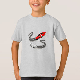 Dream Drive Kids Tee | Golden Car Print | Cool Blu T-shirt