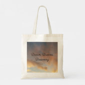 Dream, dromen, droomroze wolkentas tote bag (Achterkant)