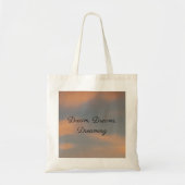 Dream, dromen, droomroze wolkentas tote bag (Voorkant)