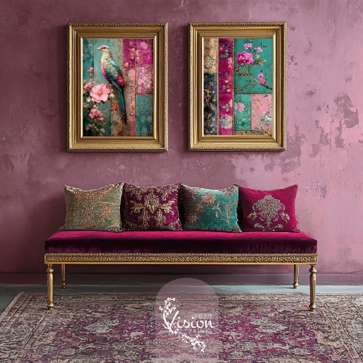 Dream Dynasty Chinoiserie Patchwork Collage Tissuepapier