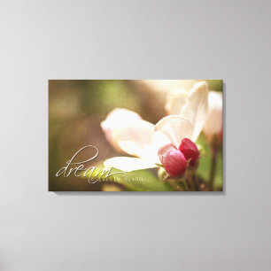 Dream een beetje dromen - Apple Blossom - Canvas A Afdruk